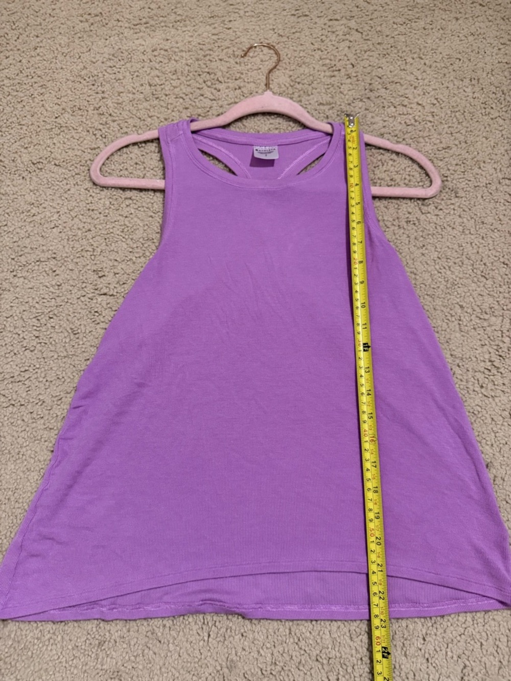 Athleta Purple Ribbed Racerback Swing Tank Top Small Modal Stretch - Picture 5 of 6